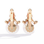 Luna Drop Pearl & Diamond Earrings