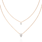 Luna Duo Pear Diamond Necklace