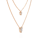 Luna Duo Pear Diamond Necklace