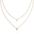 Luna Duo Pear Diamond Necklace