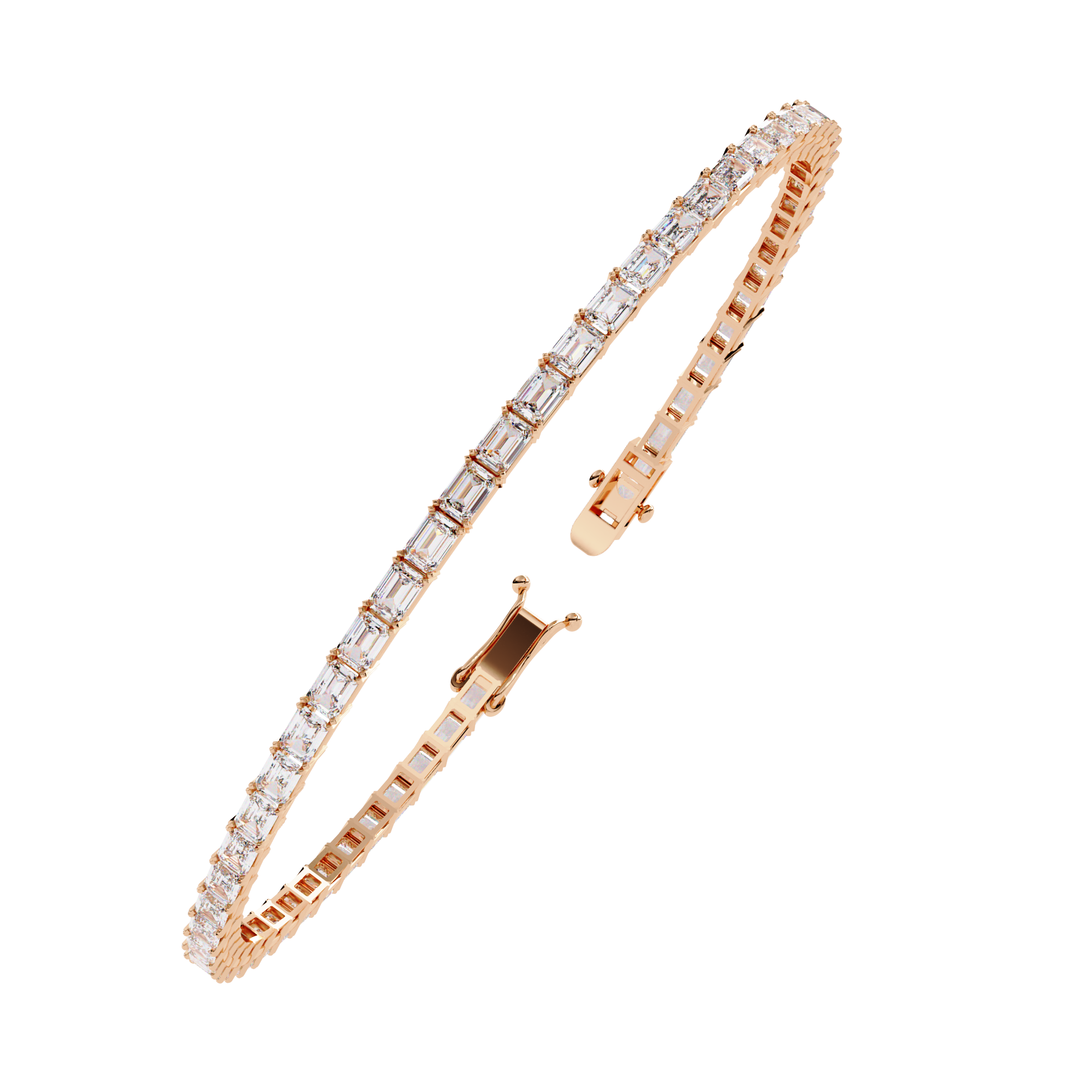 Luna Emerald Cut Lab Grown Diamond Bracelet
