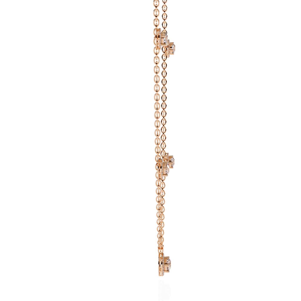 Luna Halo Diamond Necklace