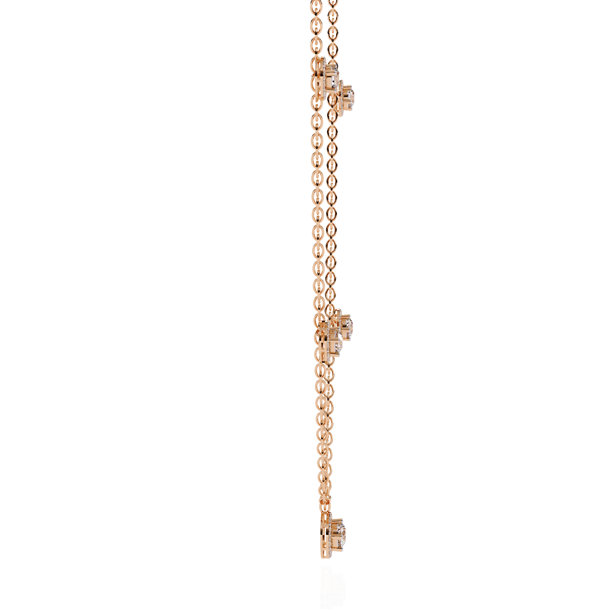 Luna Halo Diamond Necklace