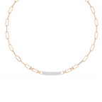 Luna Link Diamond Bar Necklace