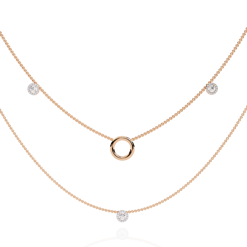 Luna Orbit Diamond Necklace