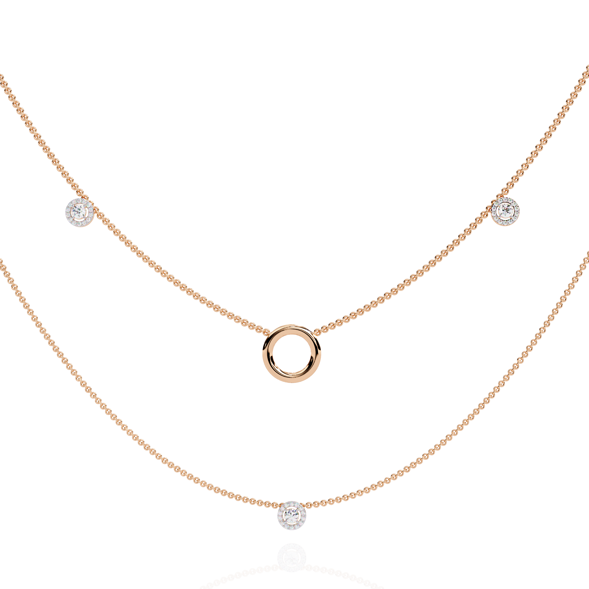 Luna Orbit Diamond Necklace