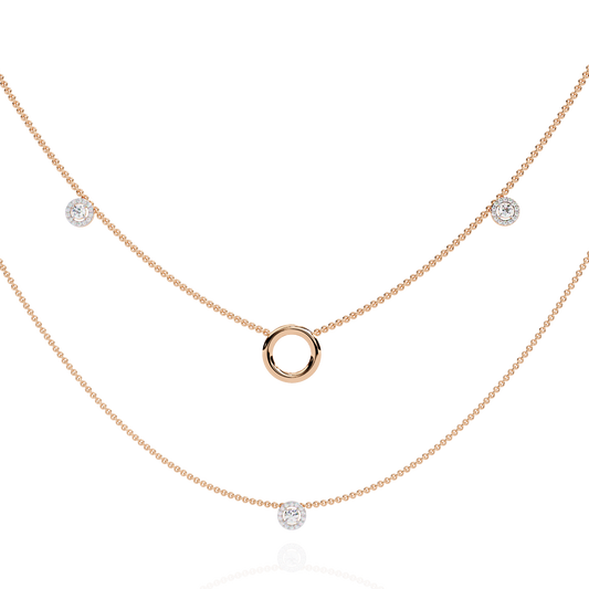 Luna Orbit Diamond Necklace