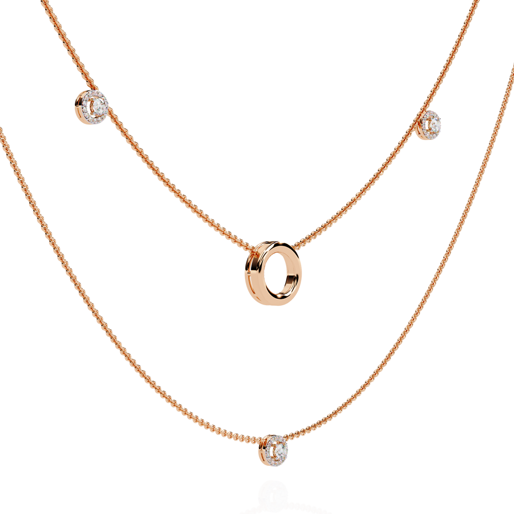 Luna Orbit Diamond Necklace