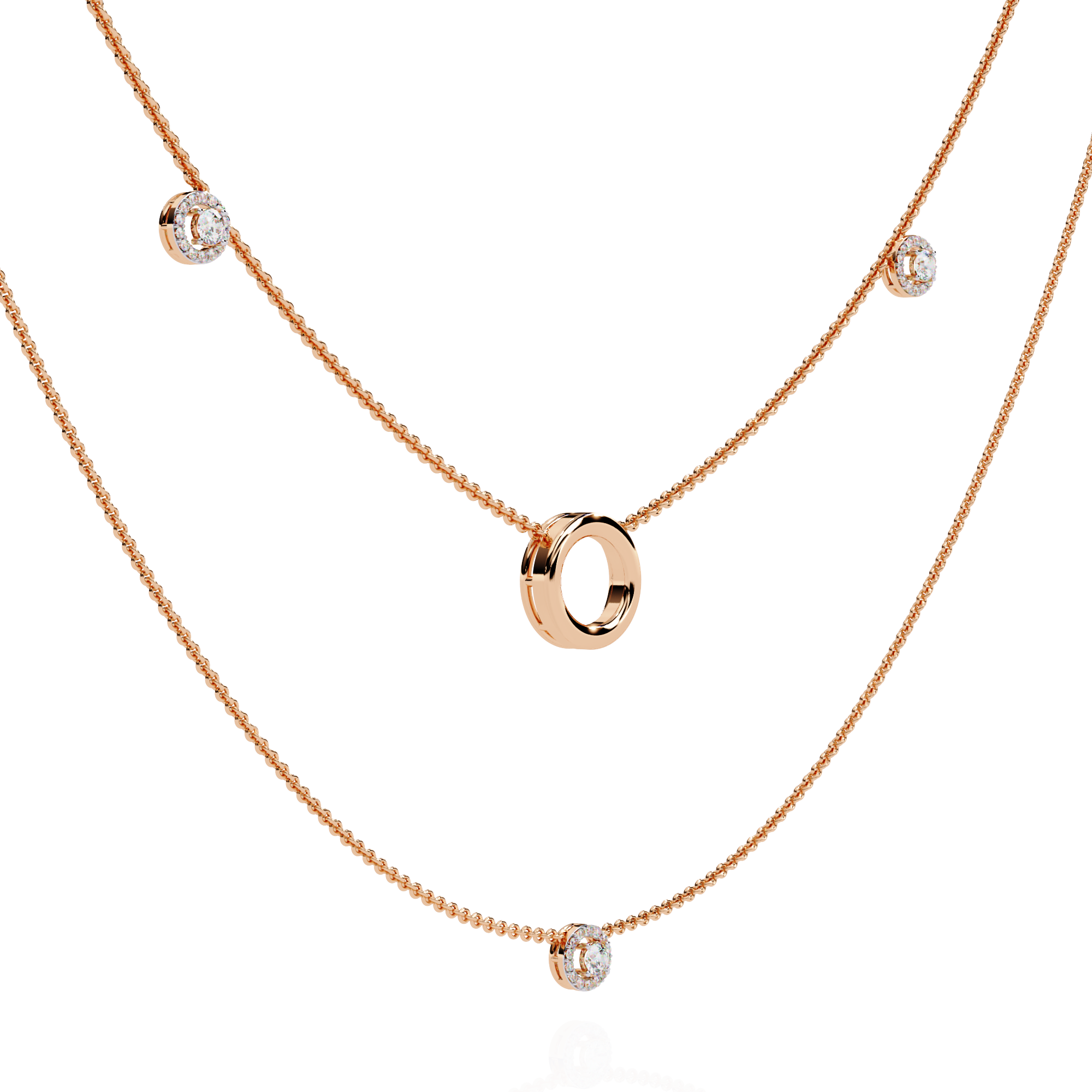 Luna Orbit Diamond Necklace