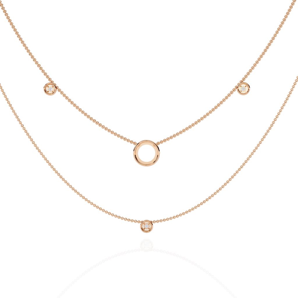 Luna Orbit Diamond Necklace