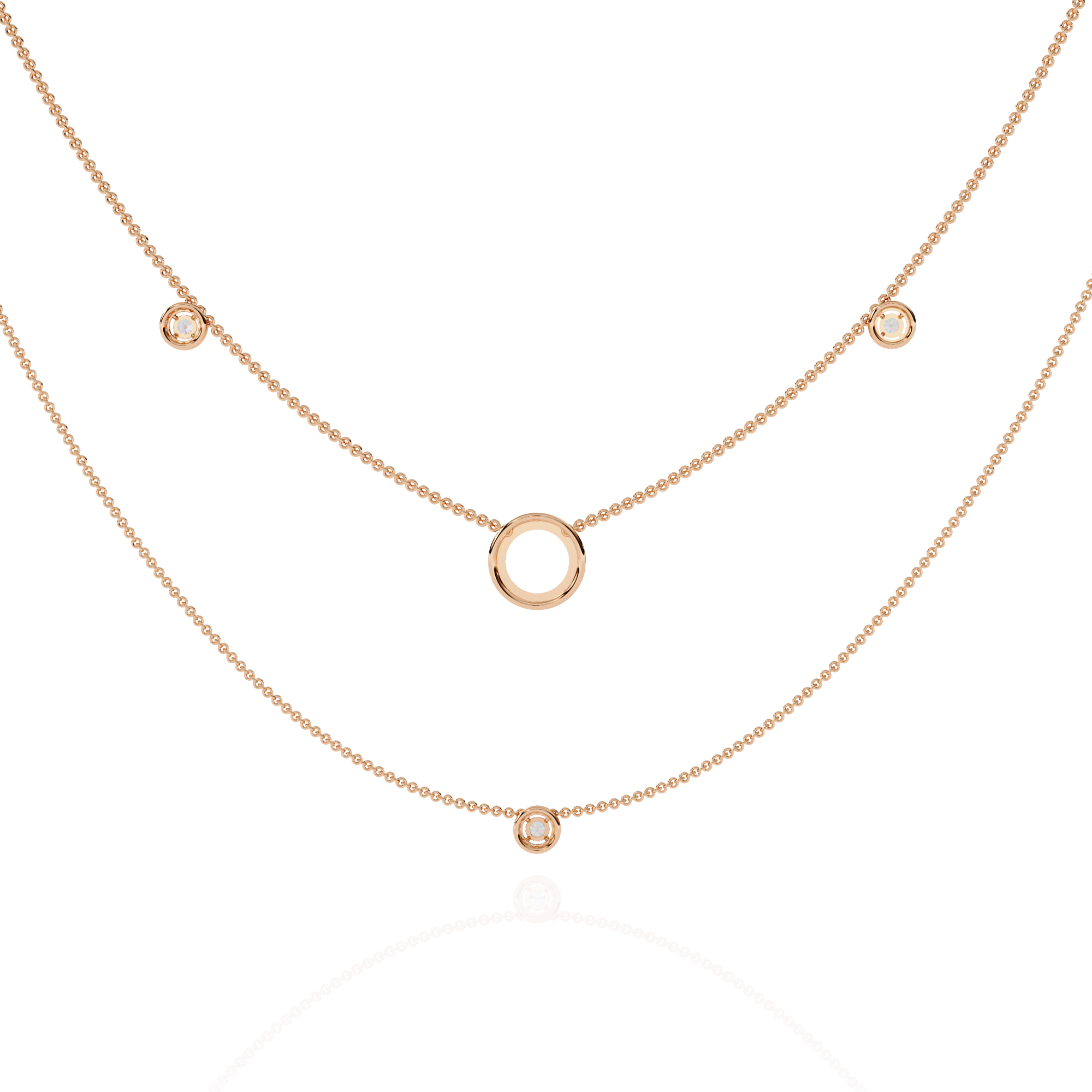 Luna Orbit Diamond Necklace