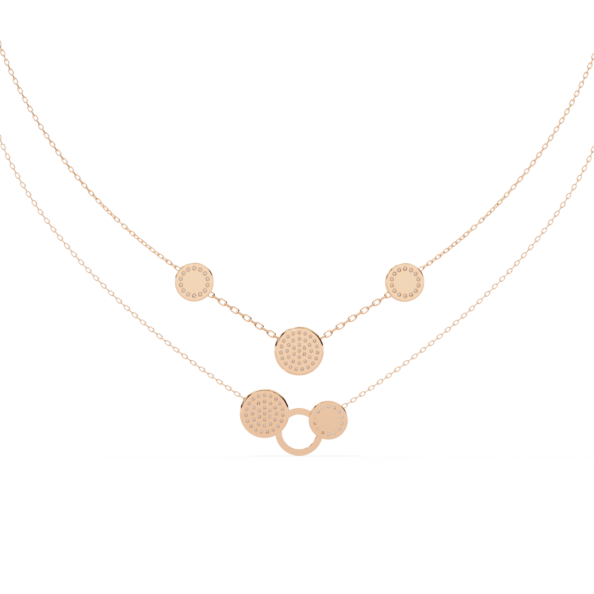Luna Orbit Double Layer Lab-Grown Diamond Necklace