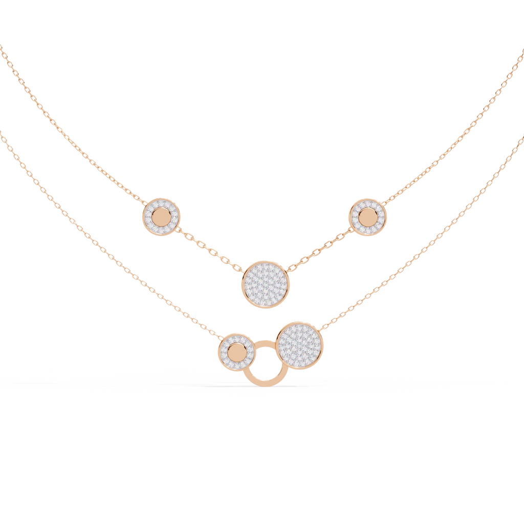 Luna Orbit Double Layer Lab-Grown Diamond Necklace