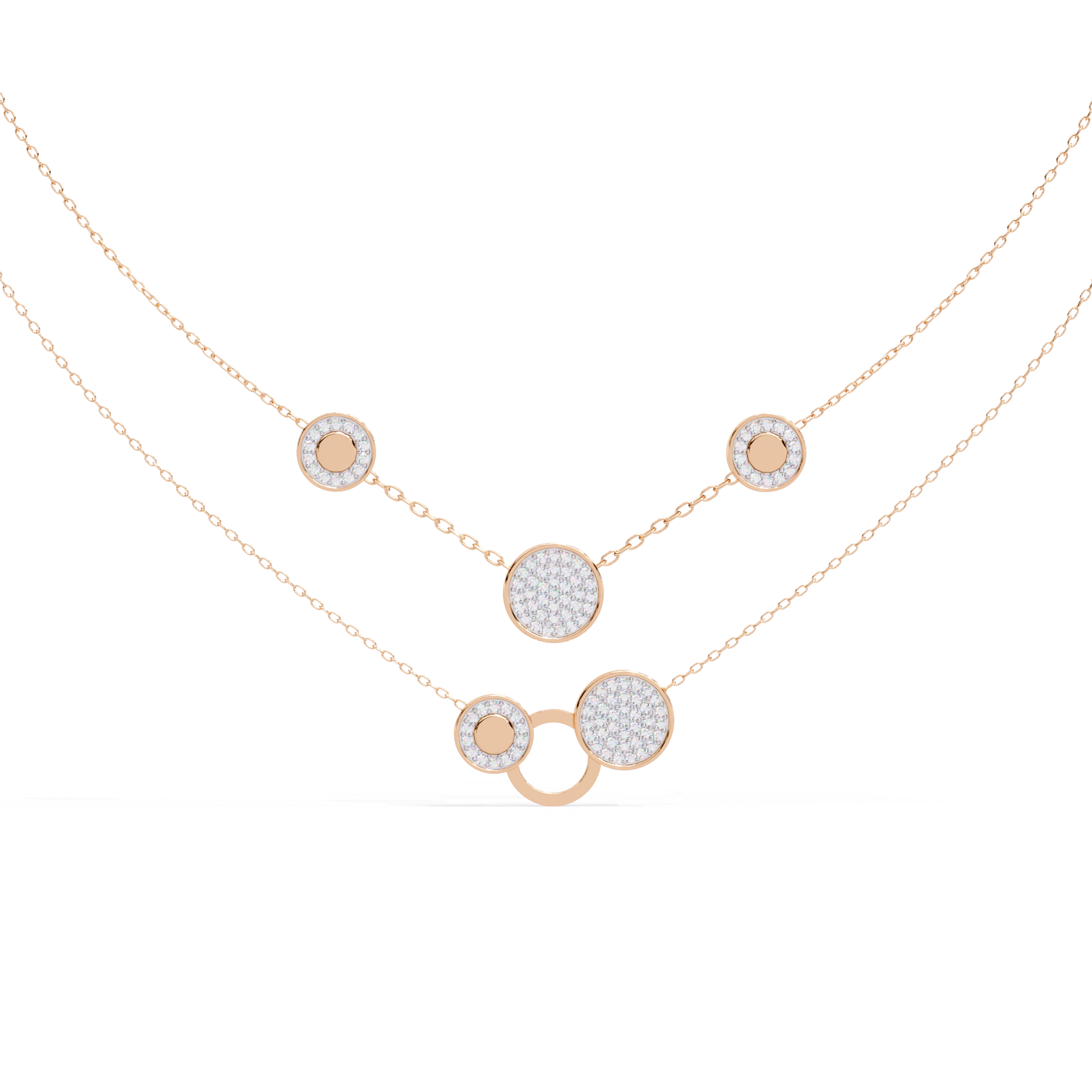 Luna Orbit Double Layer Lab-Grown Diamond Necklace