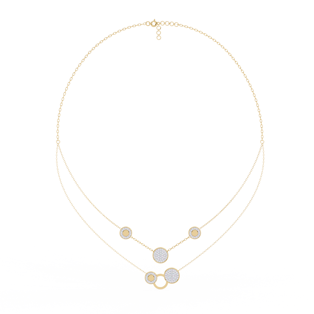 Luna Orbit Double Layer Lab-Grown Diamond Necklace