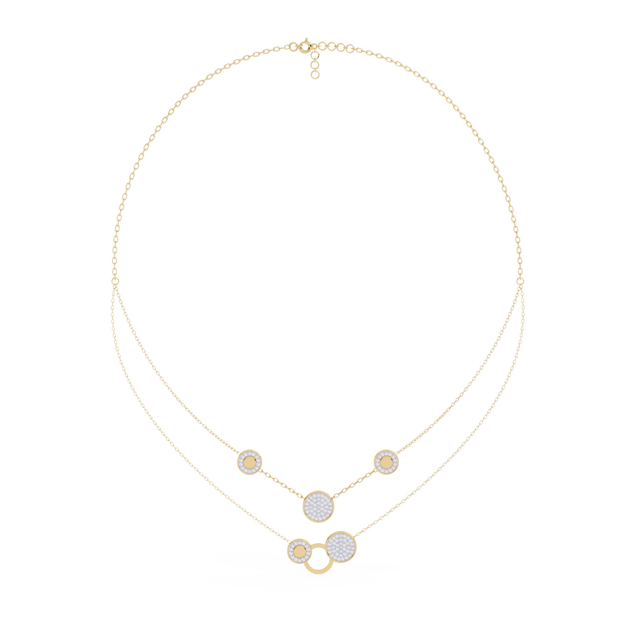 Luna Orbit Double Layer Lab-Grown Diamond Necklace