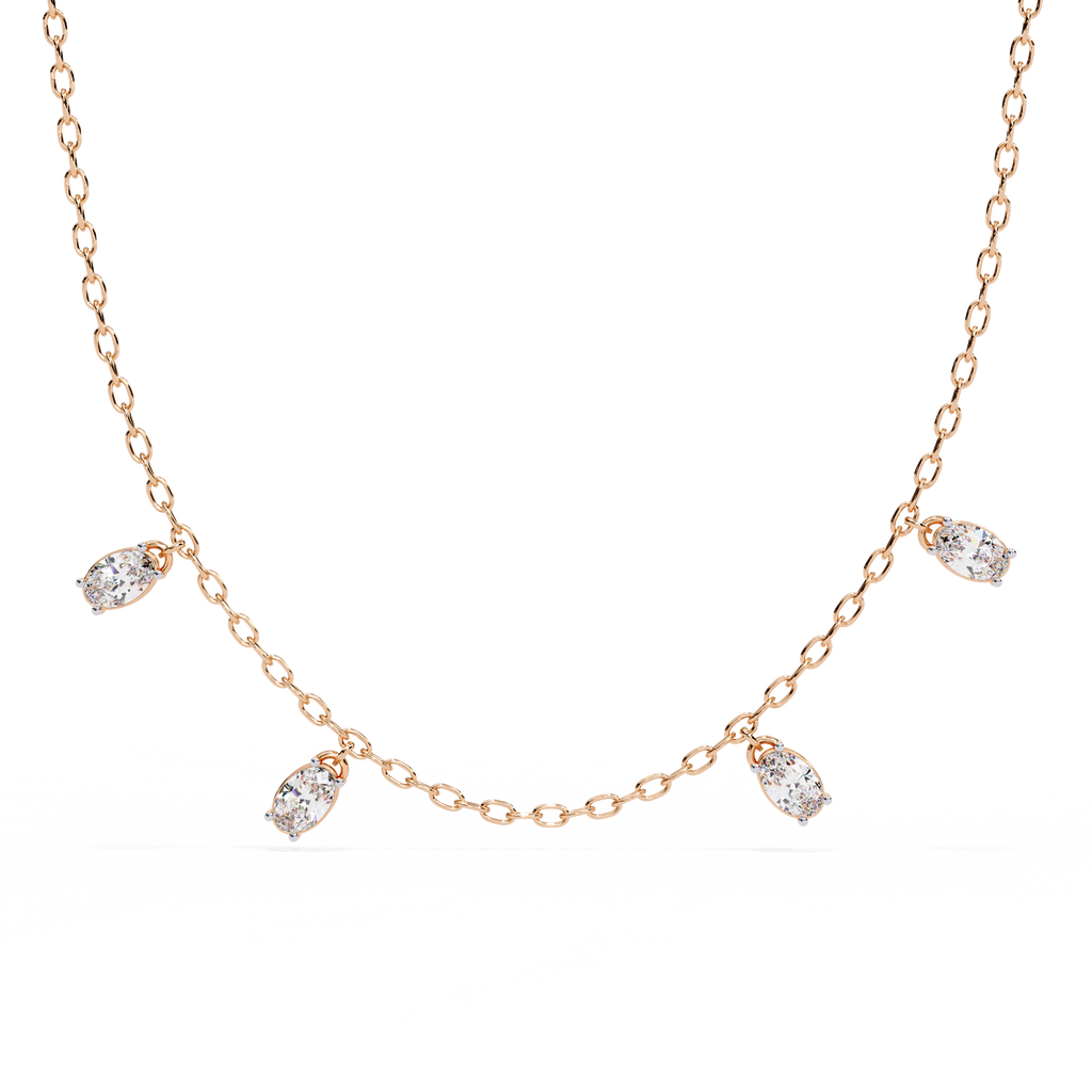 Luna Oval Drop Necklace