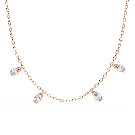 Luna Oval Drop Necklace