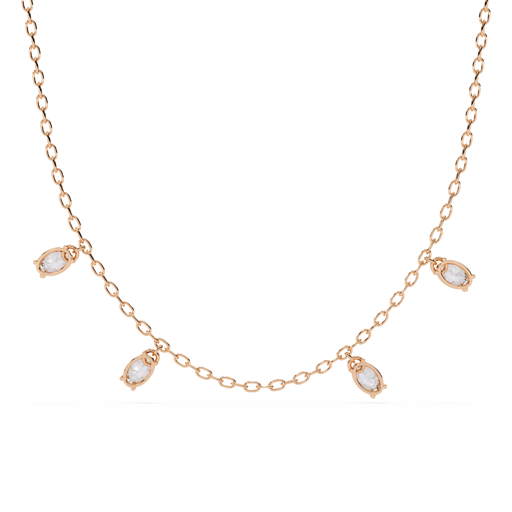 Luna Oval Drop Necklace