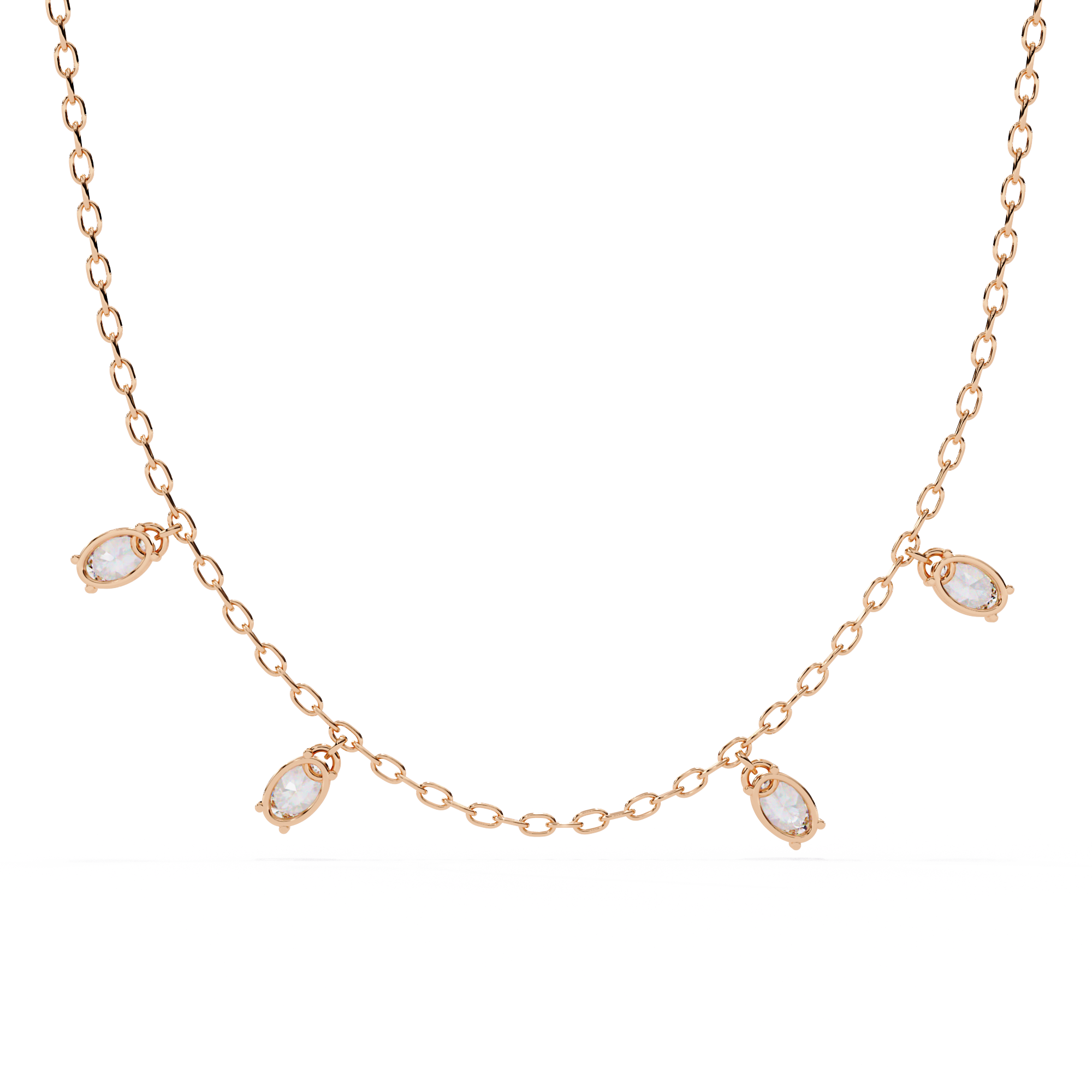 Luna Oval Drop Necklace