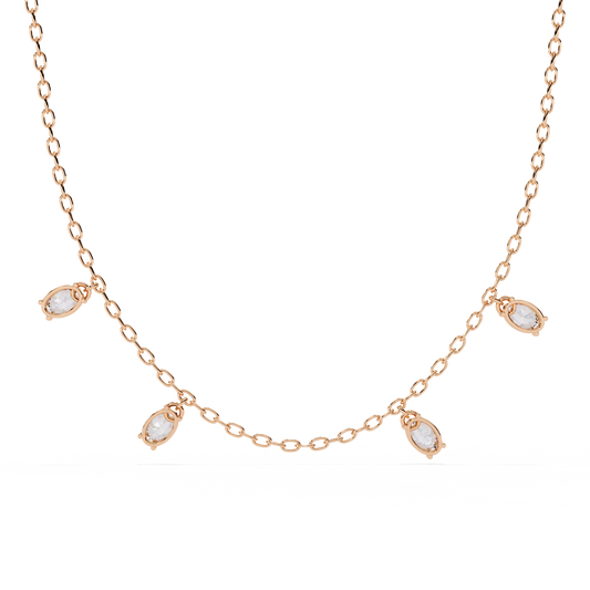 Luna Oval Drop Necklace