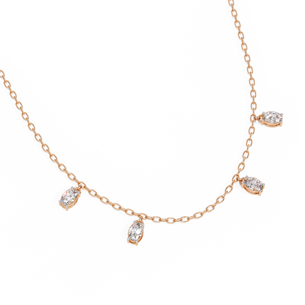 Luna Oval Drop Necklace
