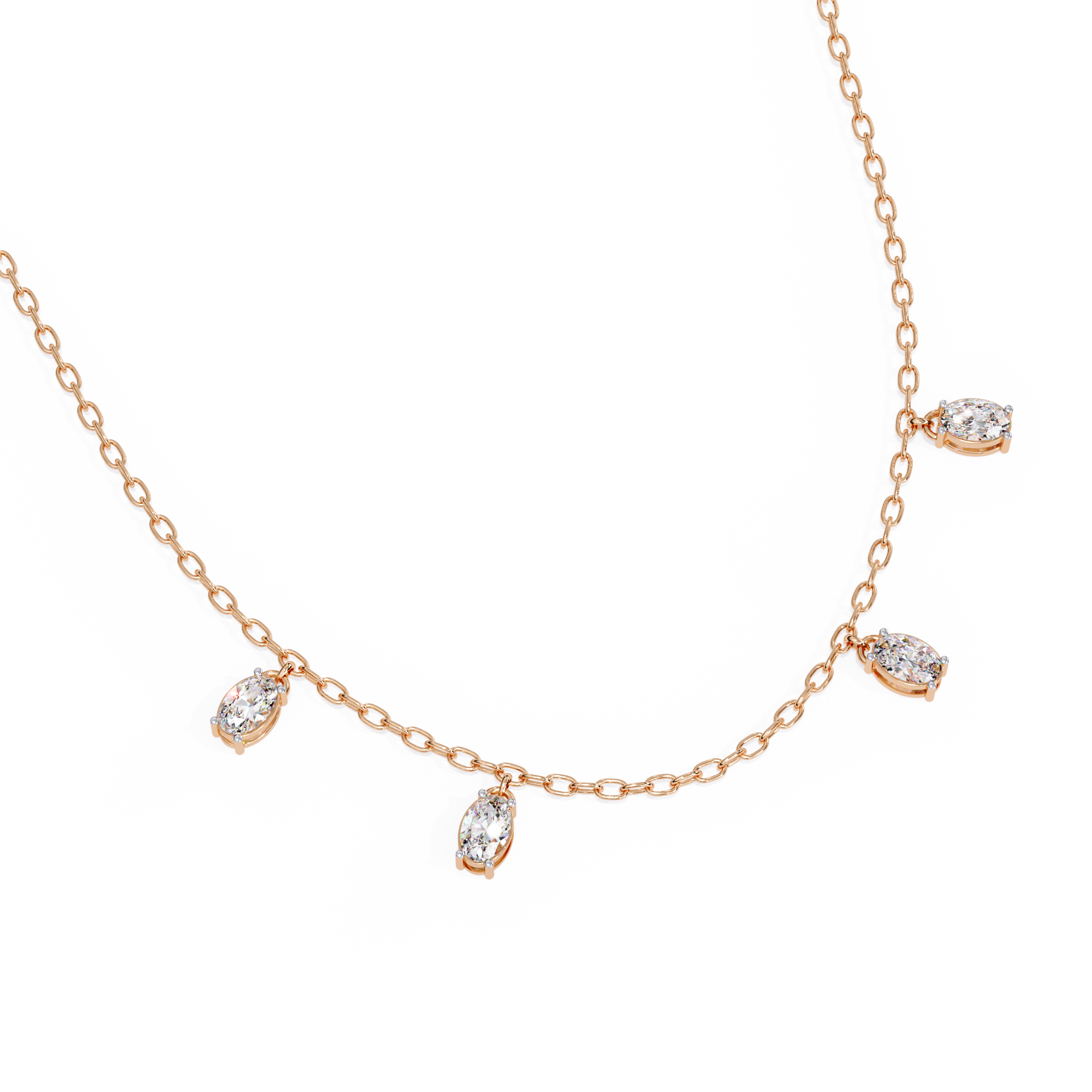 Luna Oval Drop Necklace