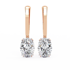 Luna Oval Solitaire Drop Lab Grown Diamond Earrings