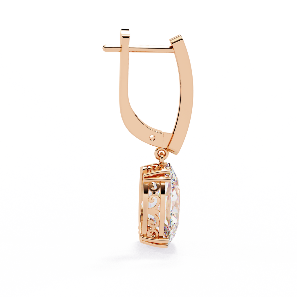 Luna Oval Solitaire Drop Lab Grown Diamond Earrings