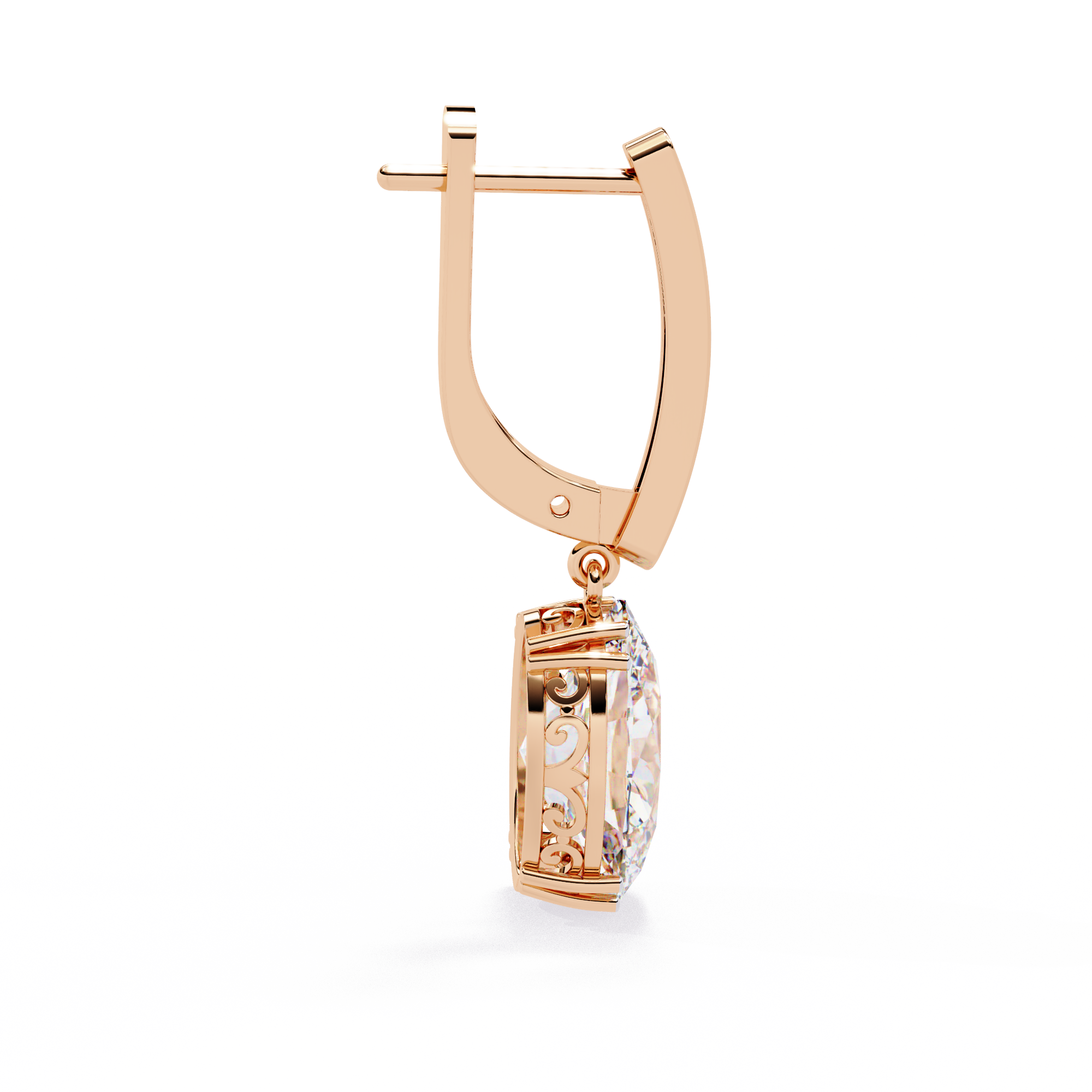 Luna Oval Solitaire Drop Lab Grown Diamond Earrings