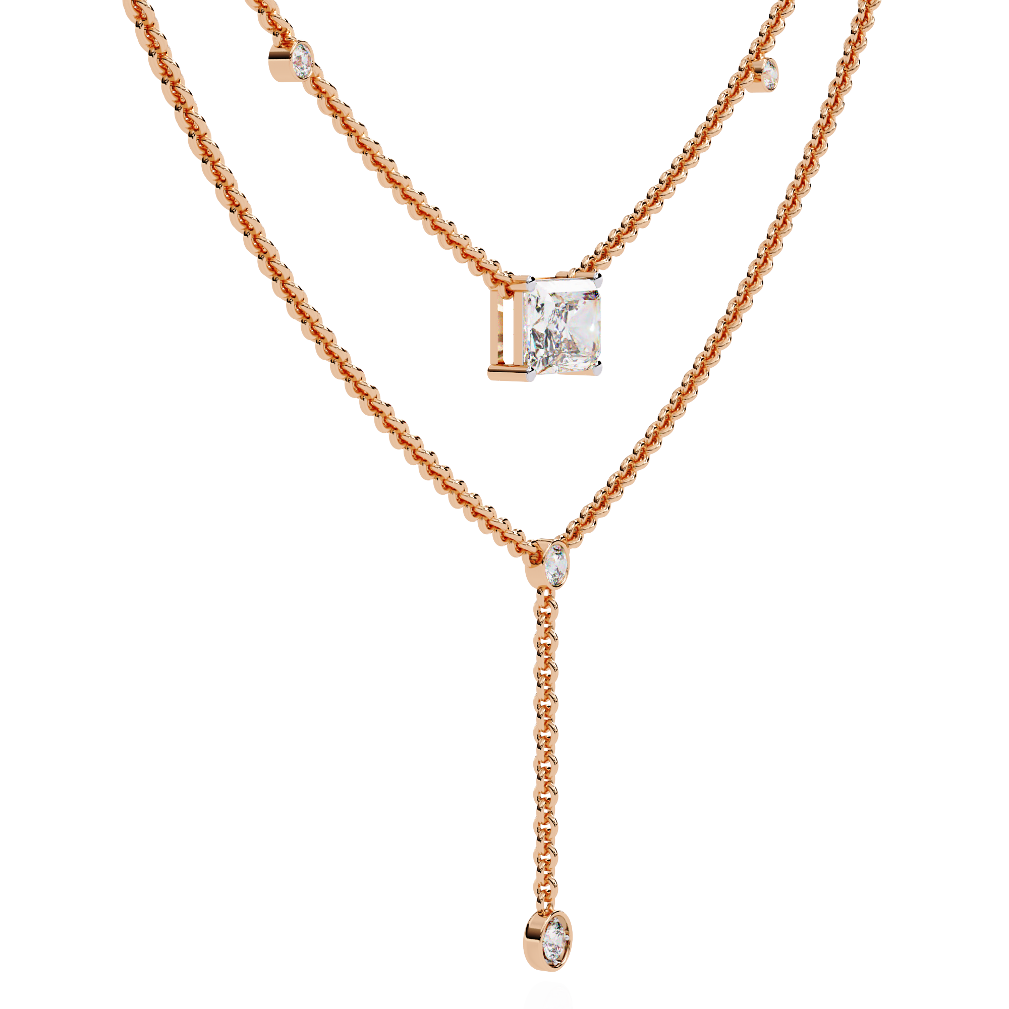 Lyra Cascade Diamond Necklace