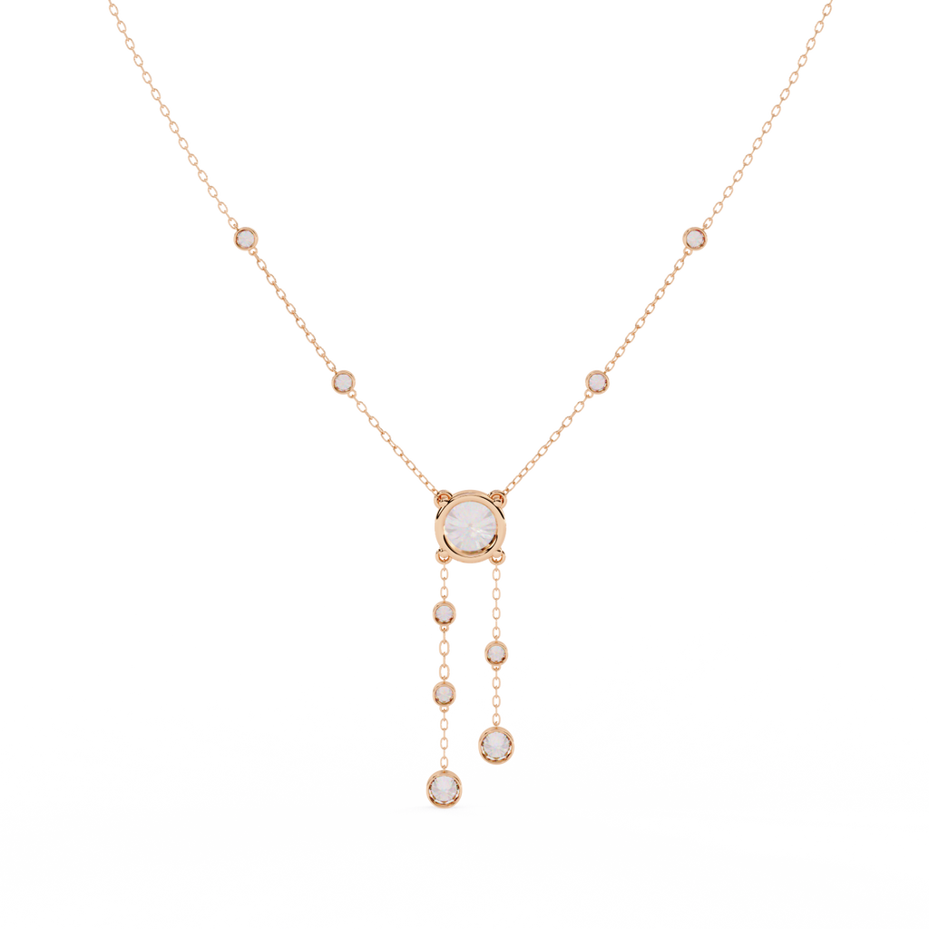 Lyra Cascade Round Diamond Necklace