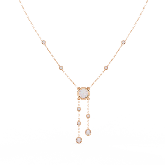Lyra Cascade Round Diamond Necklace