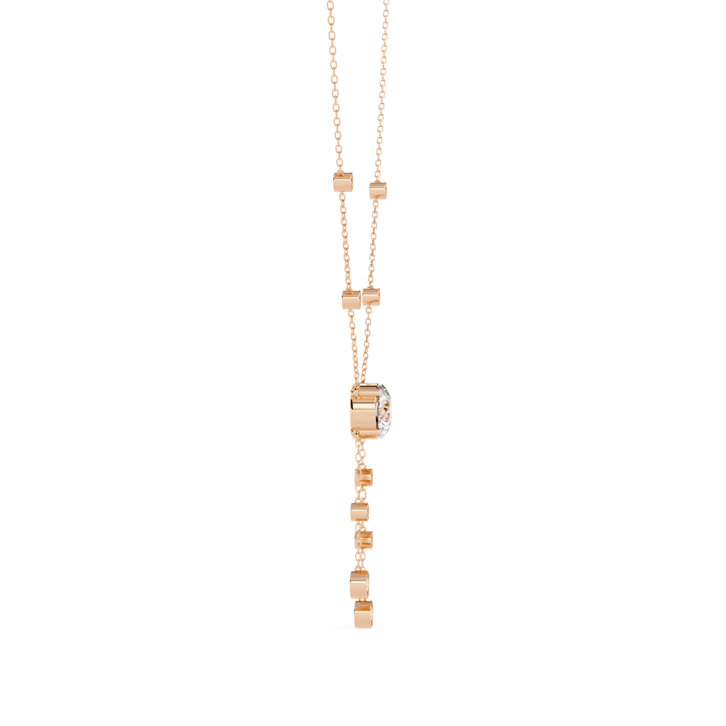 Lyra Cascade Round Diamond Necklace