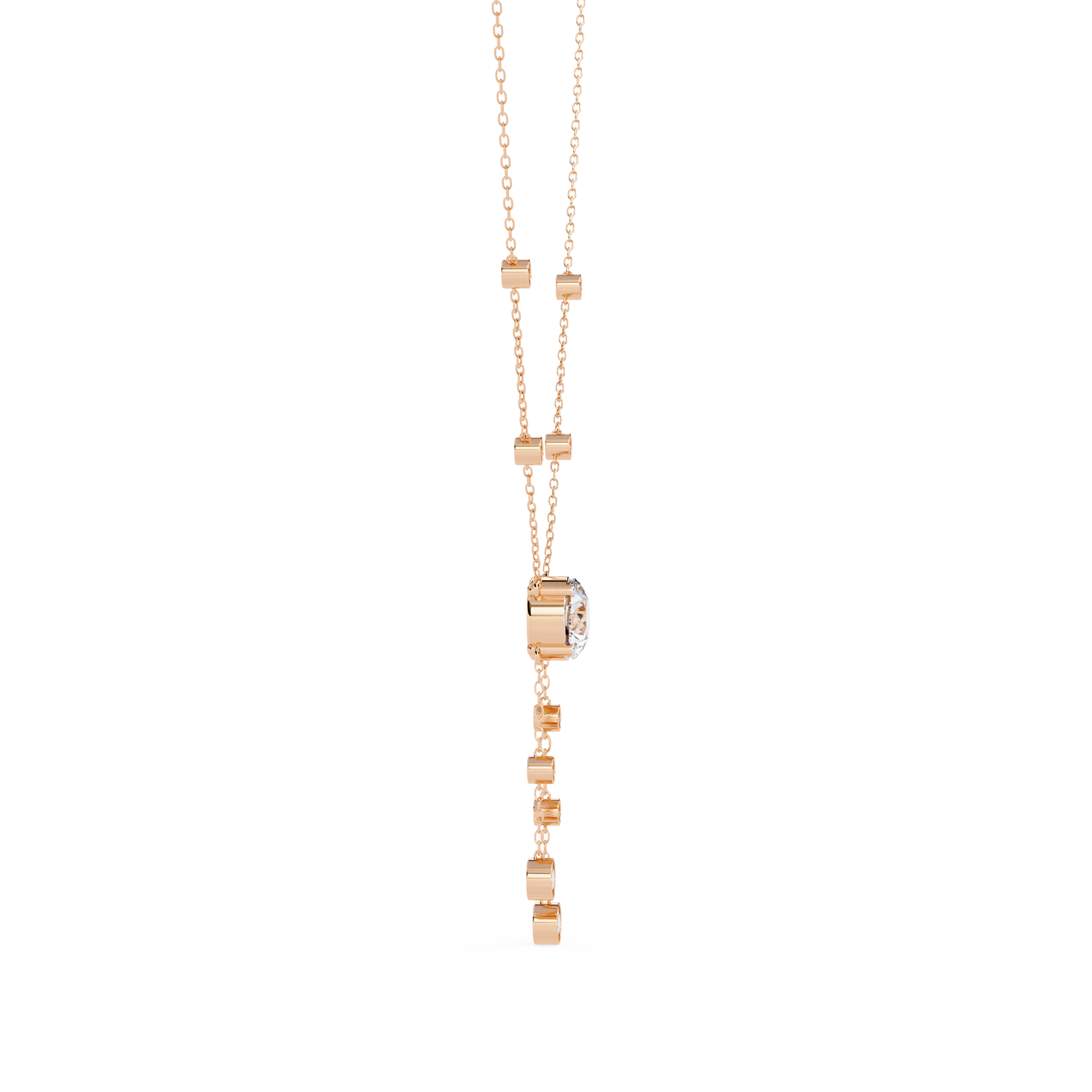 Lyra Cascade Round Diamond Necklace