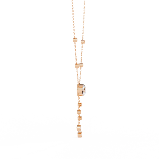 Lyra Cascade Round Diamond Necklace