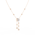 Lyra Cascade Round Diamond Necklace