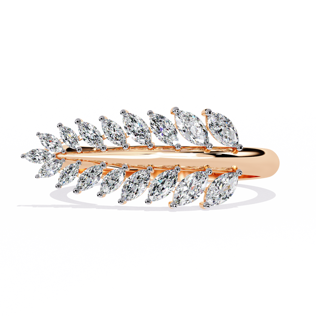 Marquise Cut Crossover Lab Grown Diamond Ring