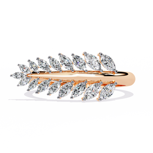 Marquise Cut Crossover Lab Grown Diamond Ring