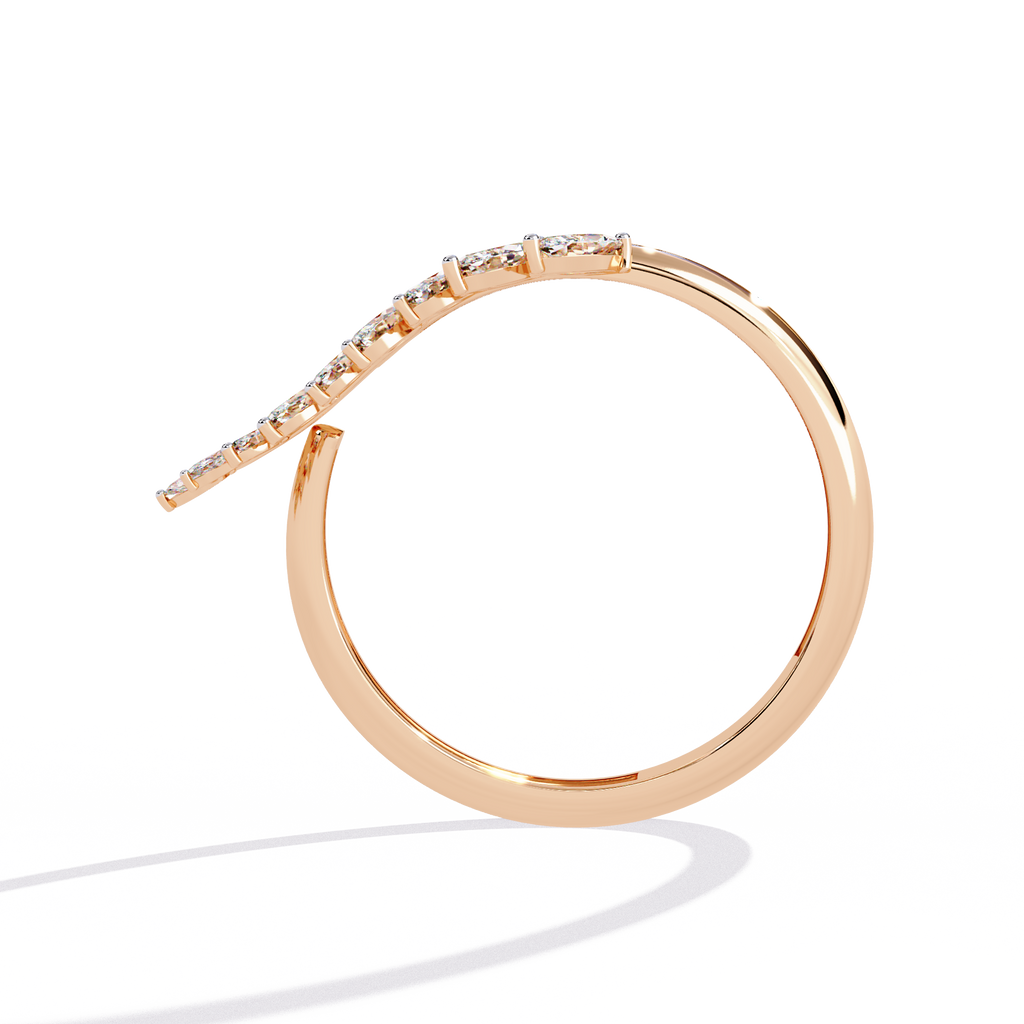 Marquise Cut Crossover Lab Grown Diamond Ring