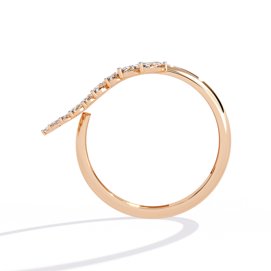 Marquise Cut Crossover Lab Grown Diamond Ring