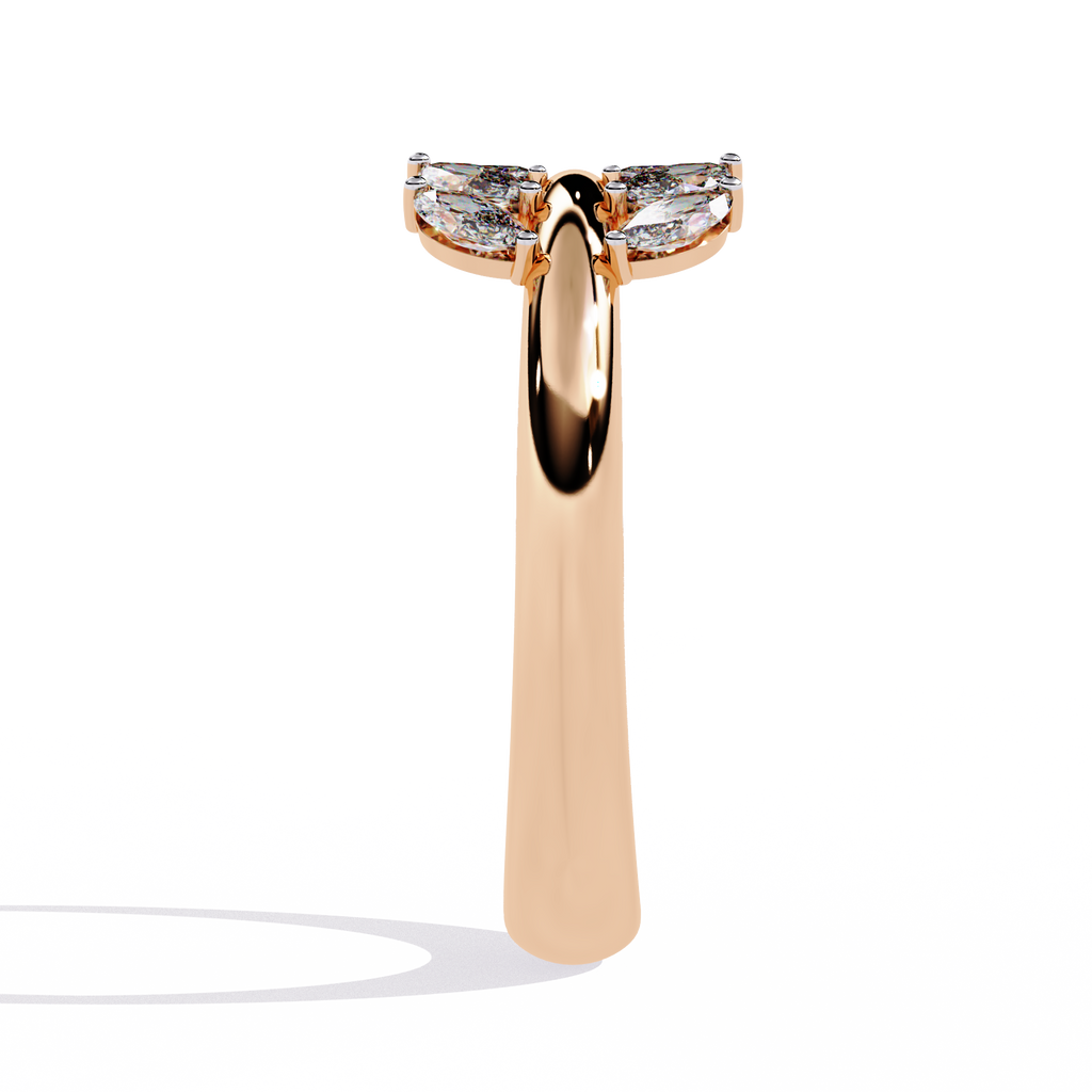 Marquise Cut Crossover Lab Grown Diamond Ring
