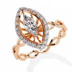 Marquise Cut Infinity Halo Lab Grown Diamond Ring