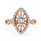 Marquise Cut Infinity Halo Lab Grown Diamond Ring