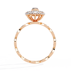 Marquise Cut Infinity Halo Lab Grown Diamond Ring