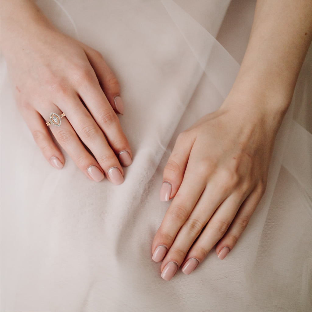 Marquise Cut Infinity Halo Lab Grown Diamond Ring