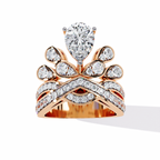 Marquise Cut Petal Lab Grown Diamond Ring