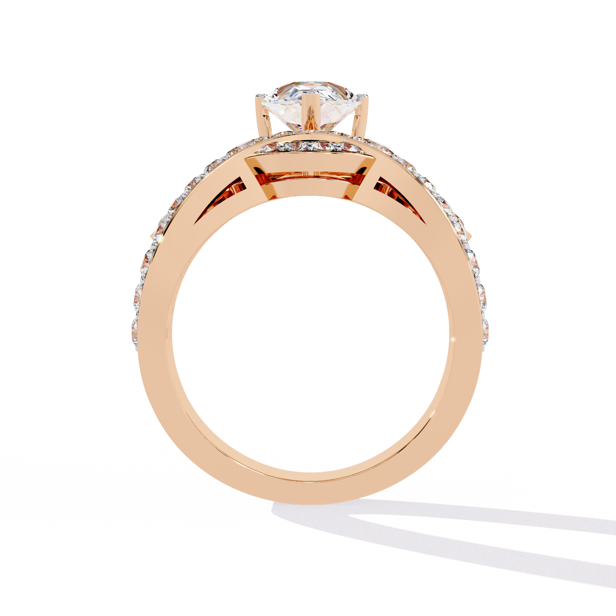 Marquise Cut Petal Lab Grown Diamond Ring