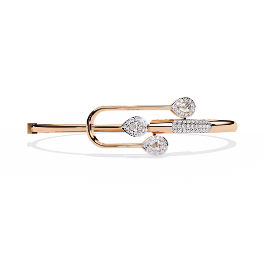 Modern Muse Pear & Pavé Diamond Bracelet