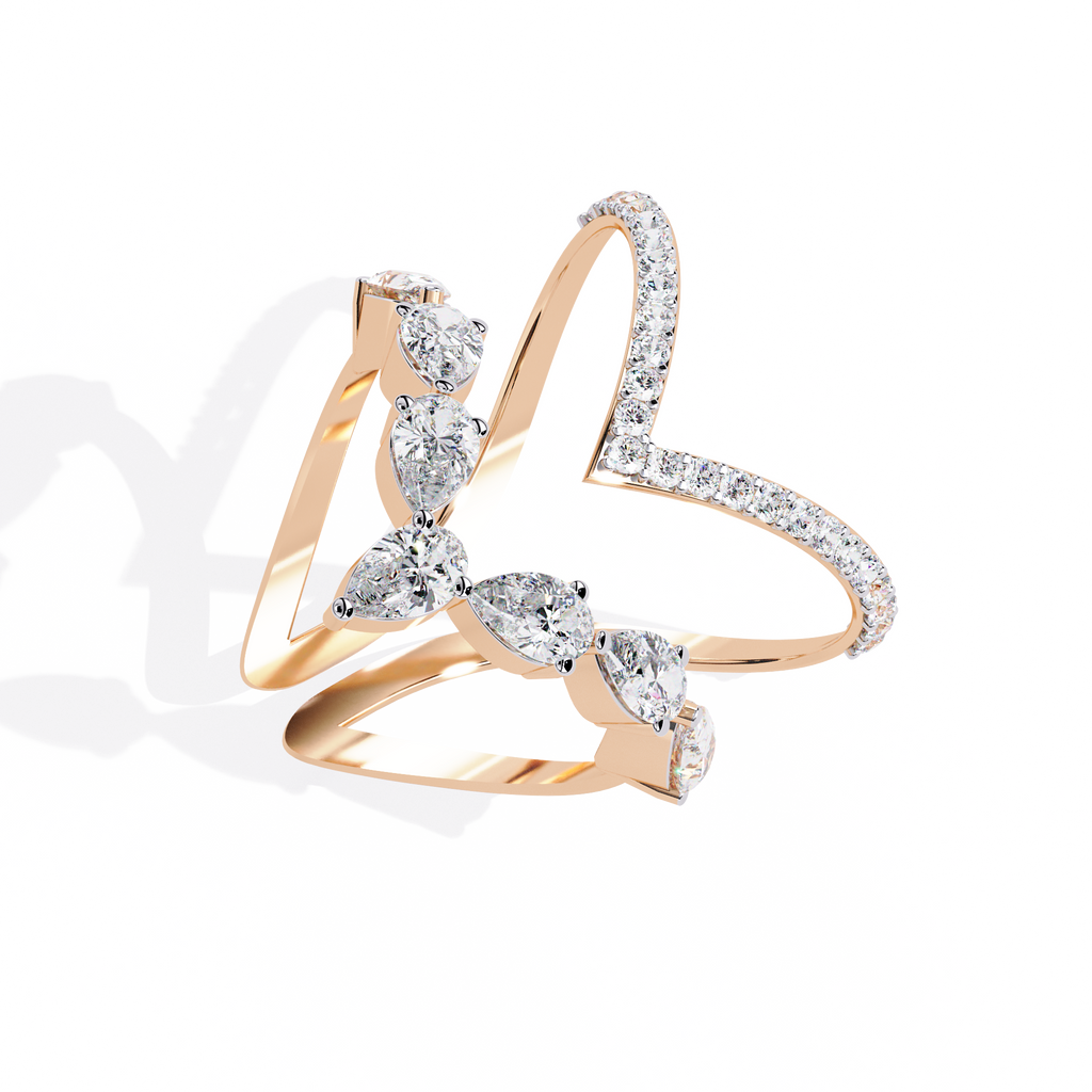 Modern Open Design Lab Grown Diamond Ring
